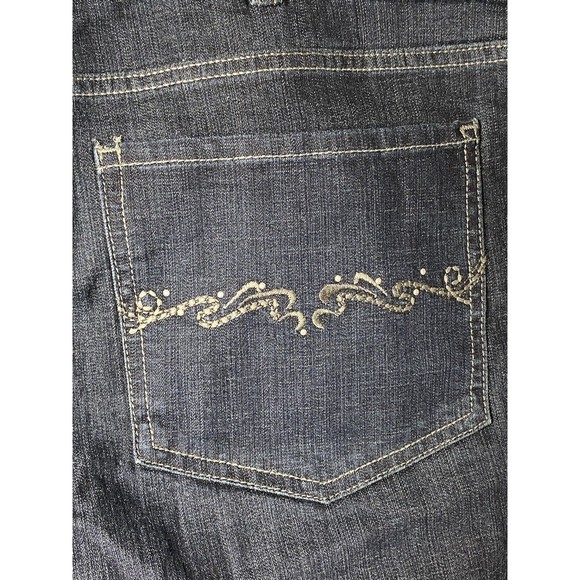 Riders Lee Women Plus Jeans Size 3X Elastic Waist Stretch Dark Blue - Picture 3 of 3